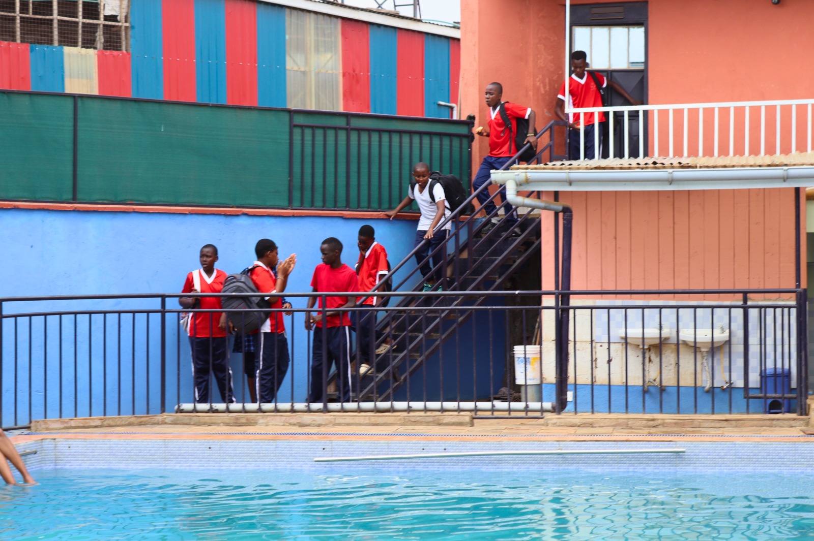 Students By Poolside